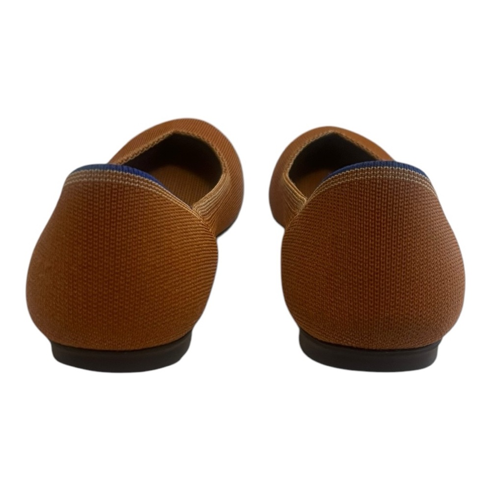 Rothy's Rust Orange Ballet Flats with Blue Trim - Picture 9 of 15